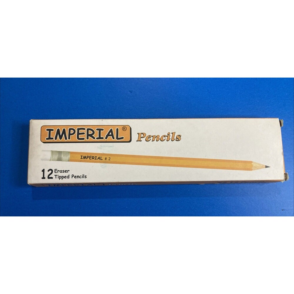 Imperial Wood Pencils Part #1565-2 Yellow 12 Count Eraser Head